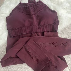 Atheta Yoga crop top and matching leggings size small